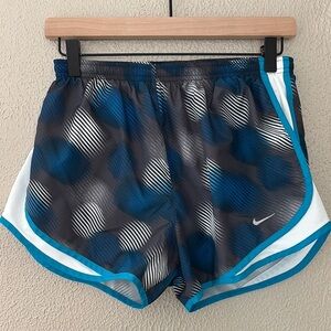 Women’s Nike Running Shorts, Small, Blue/Gray/White